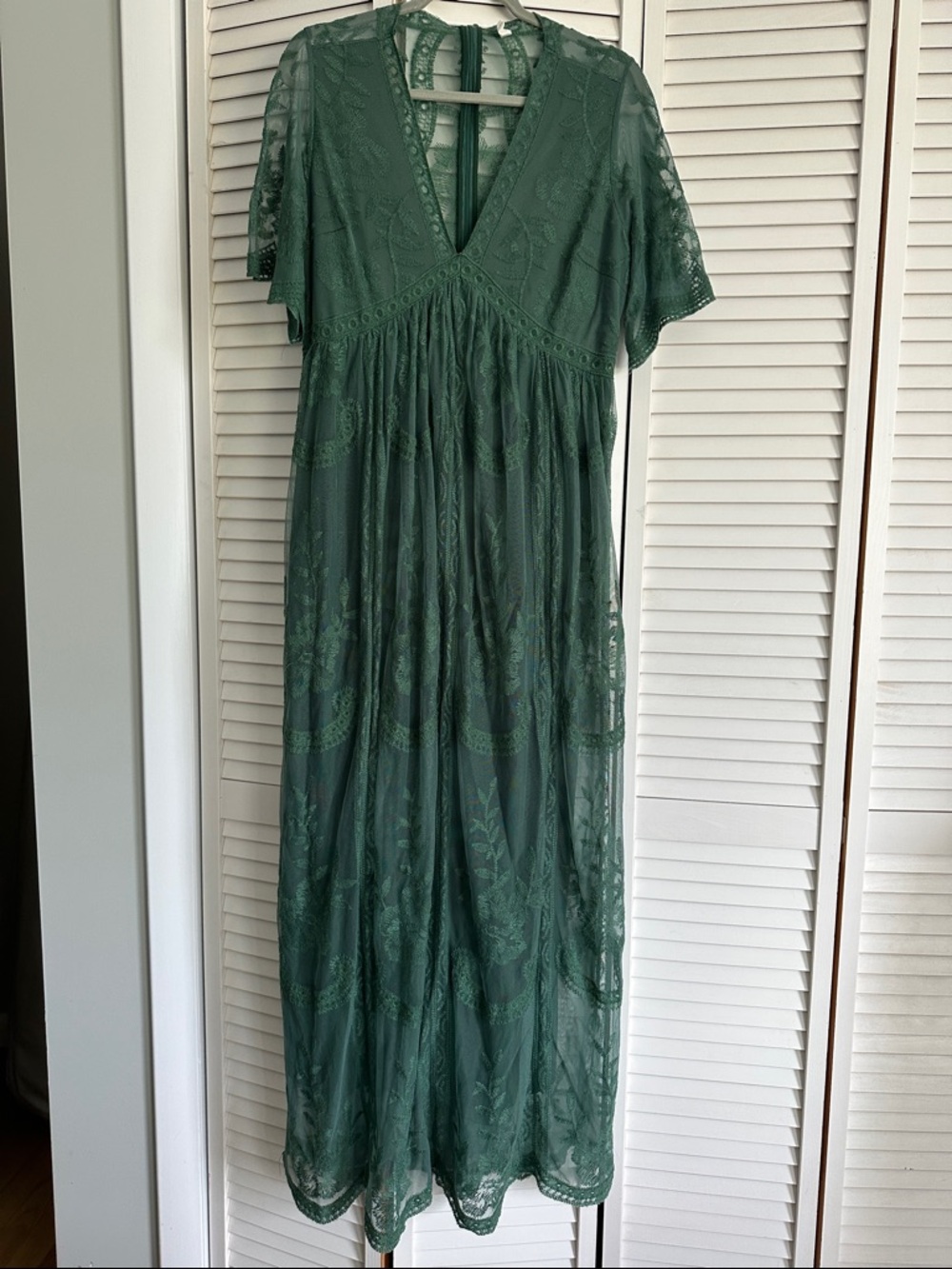 Pinkblush Forest Green Lace Dress